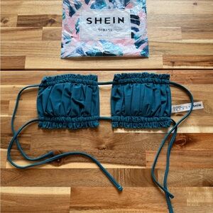 SHEIN Teal Bikini Top